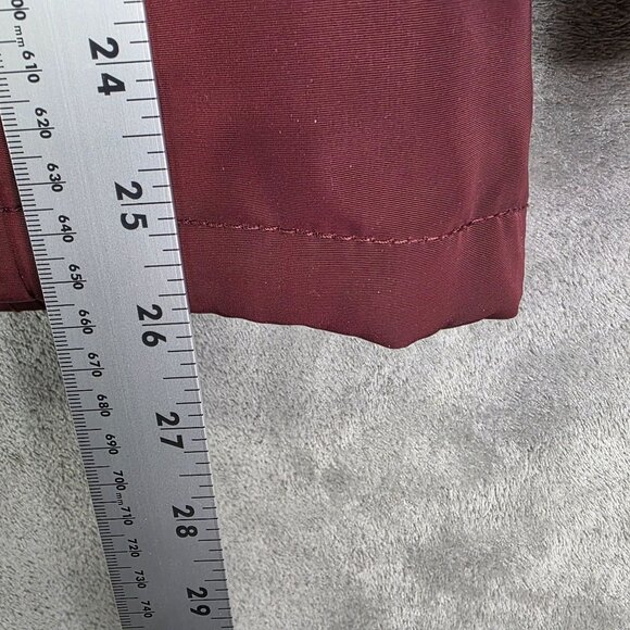 Womens Talbots Burgundy Down Puffer Jacket Full Zip & Snap Buttons Polyester L - Picture 10 of 10